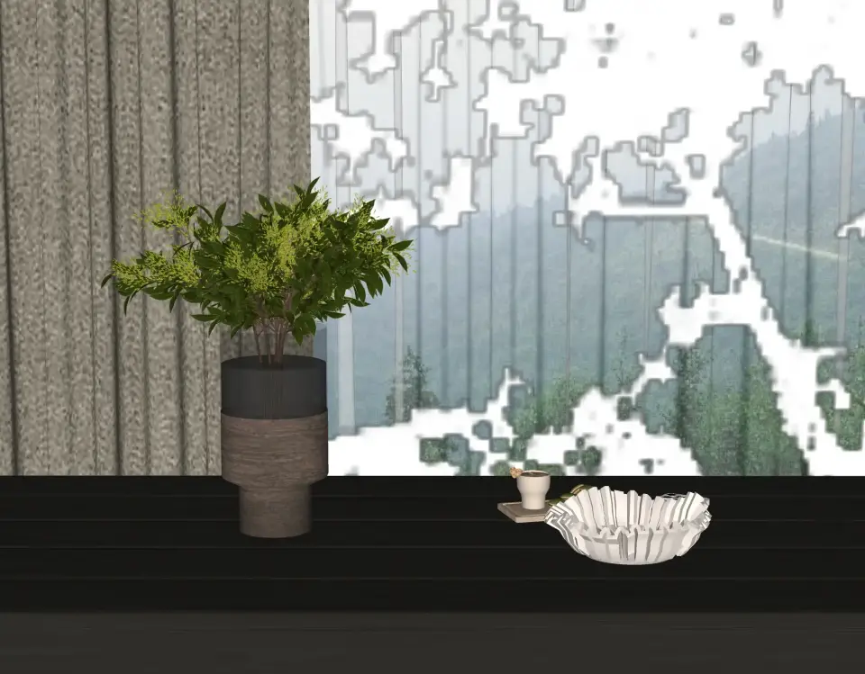 现代花瓶 植物 桌面摆件 摆件组合