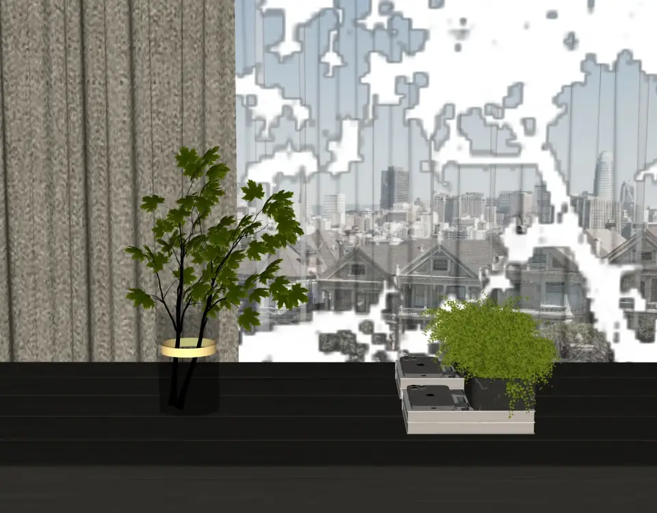 现代花瓶 植物 桌面摆件 摆件组合