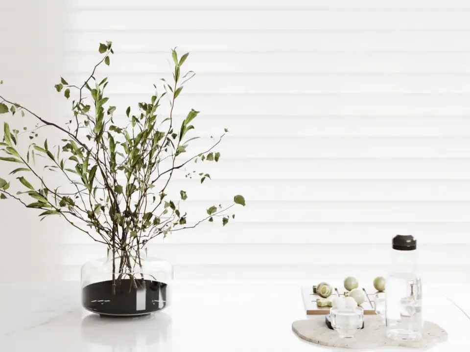 现代花瓶 植物 桌面摆件 摆件组合