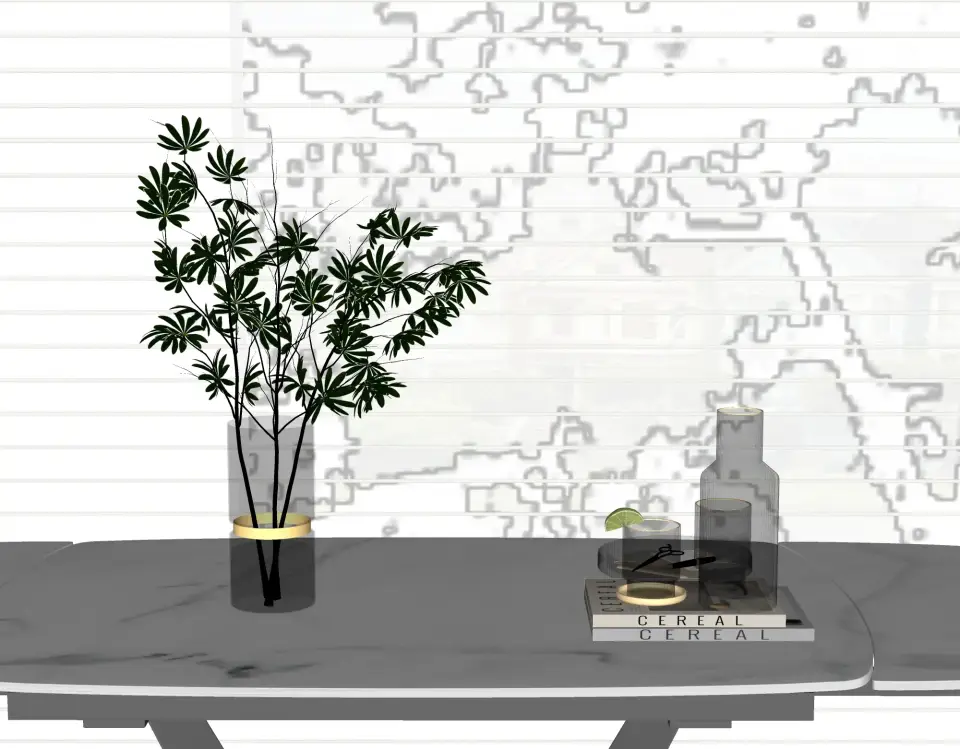 现代花瓶 花瓶 摆件 桌面摆件 植物