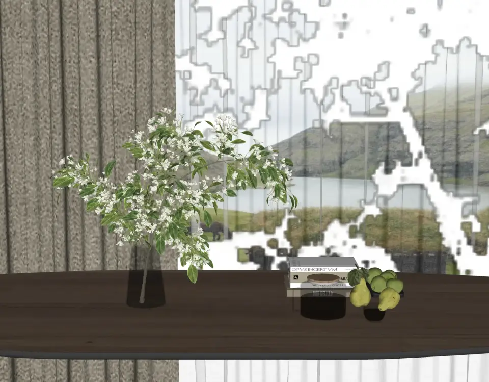 现代花瓶 花瓶 摆件 桌面摆件 植物