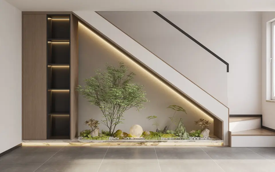 楼梯间景观 植物 绿植