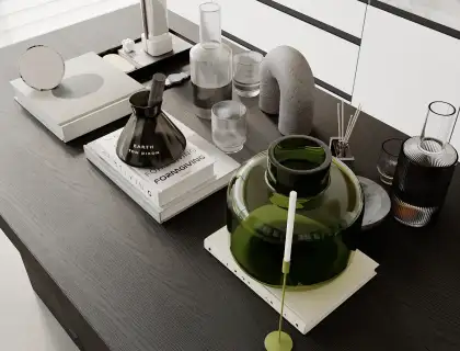 现代餐桌摆件 研钵 酒具 书籍 镜子